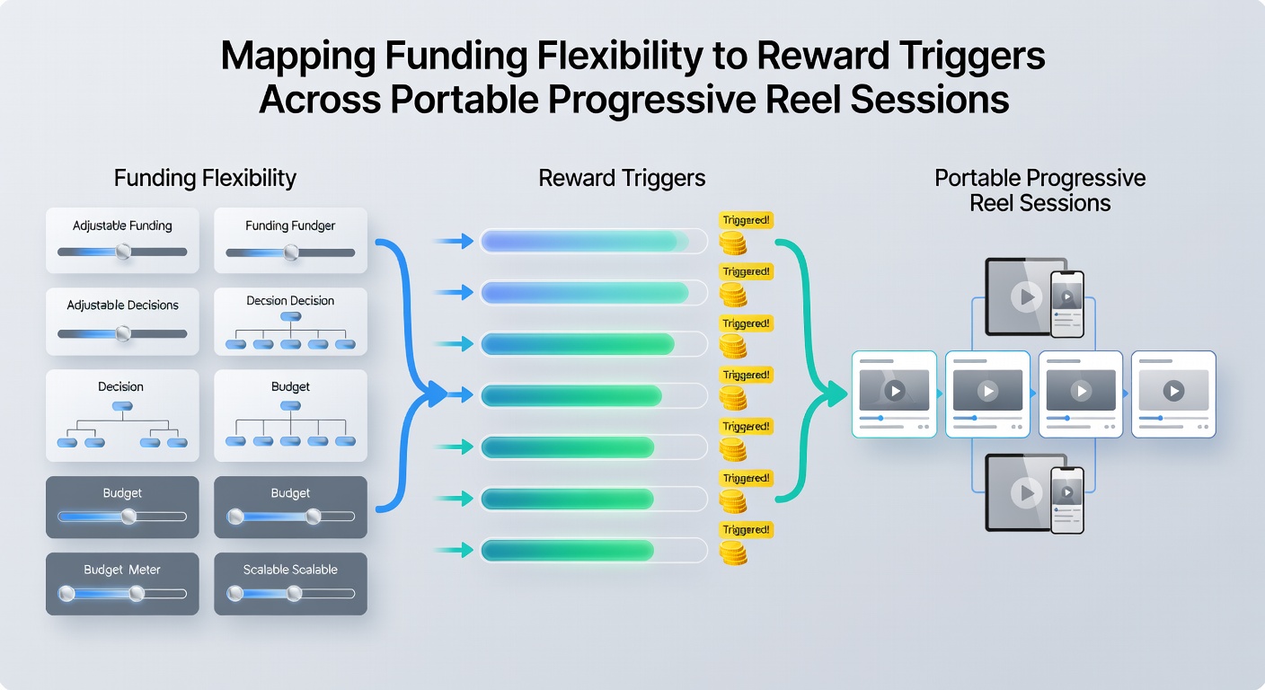 Mobile device displaying progressive slot interface with highlighted funding and reward pathways