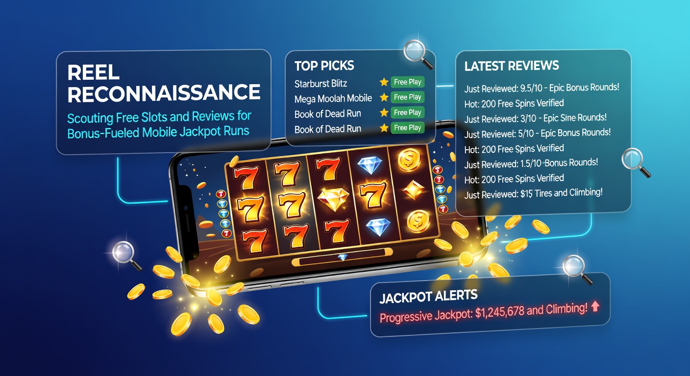 Close-up of a mobile jackpot slot interface showing a swelling progressive meter, bonus wheel spinning, and review overlay highlighting top payout strategies