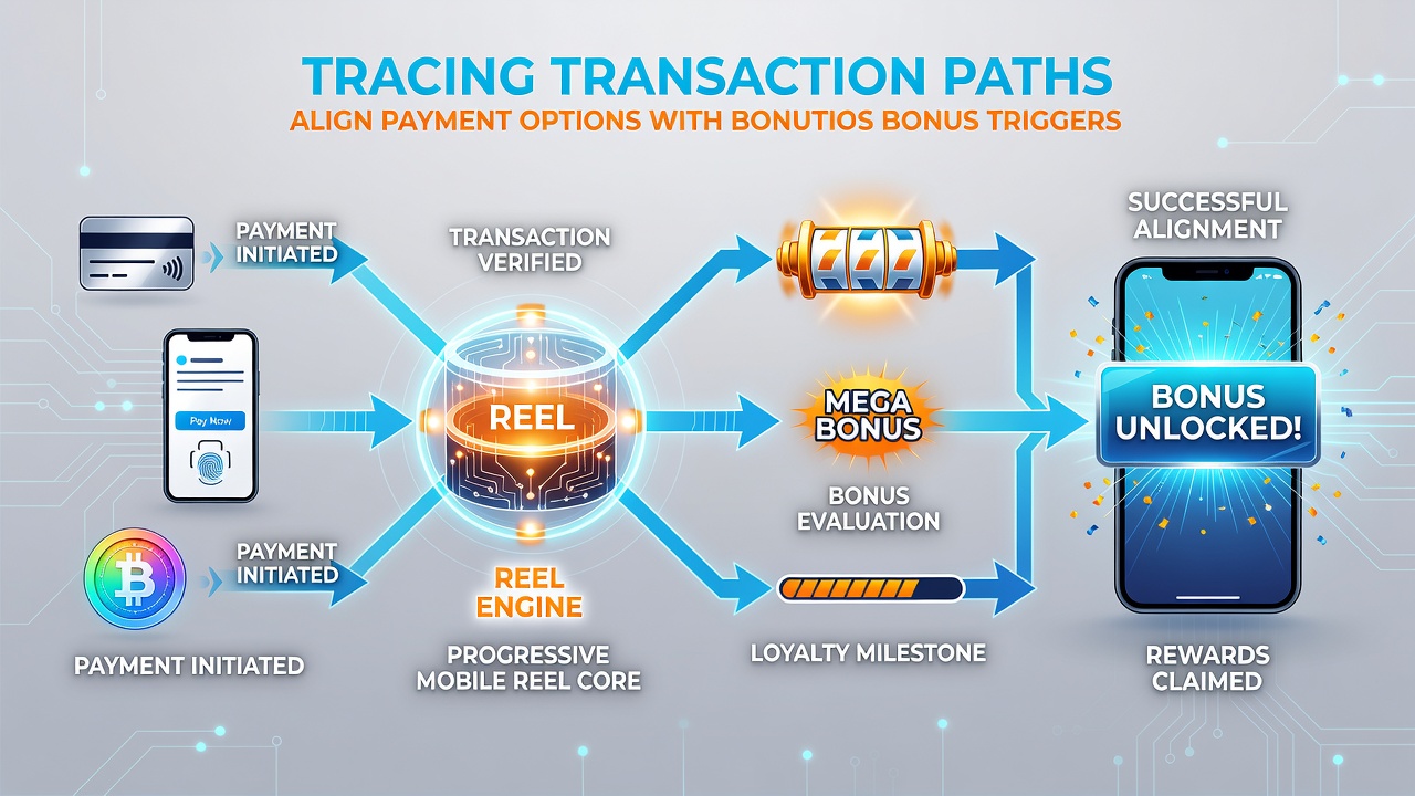 Flowchart of payment confirmation leading to progressive bonus activation on mobile devices